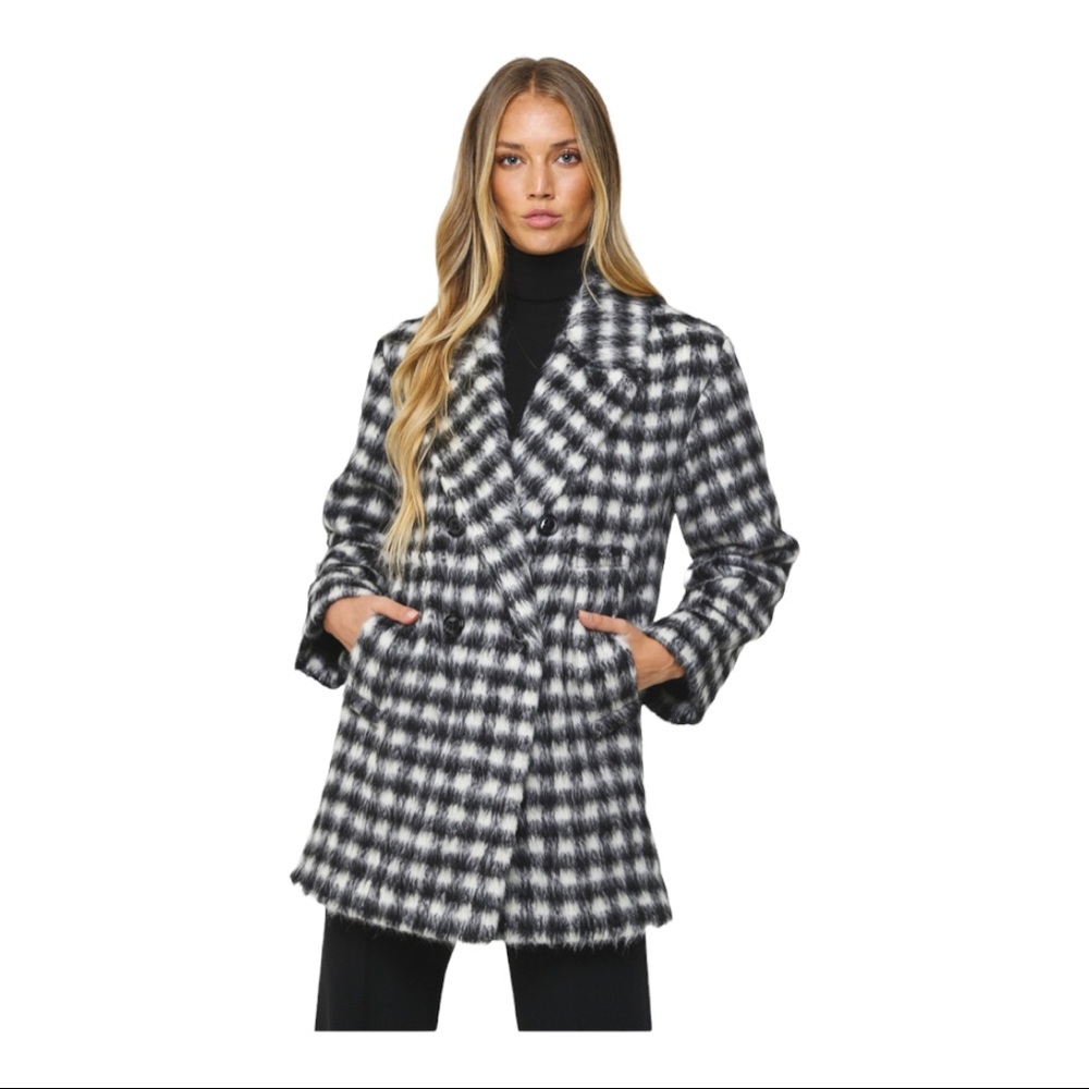 Dorothee Schumacher Plaid Alpaca & Wool Blend Pea Coat